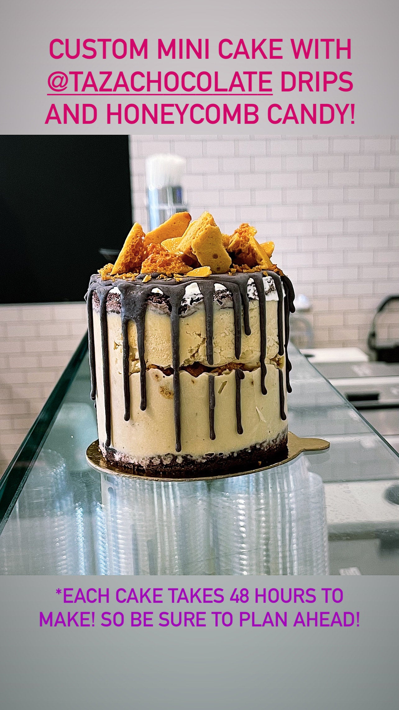 Honeycomb & Chocolate Ice Cream Cake - Bake Play Smile